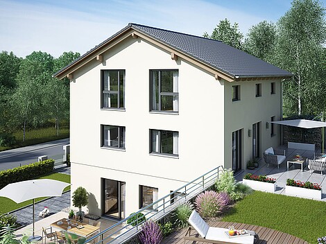 Fertighaus Variant 25-166 mit Einliegerwohnung Variante 1