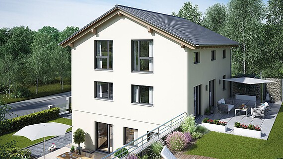 Fertighaus Variant 25-166 mit Einliegerwohnung Variante 1