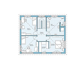 Fertighaus Villa 178: Grundriss OG