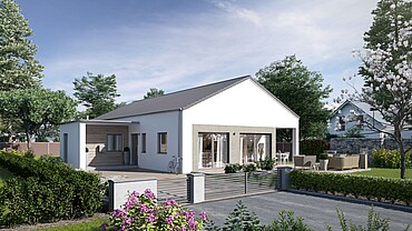 Code: 3KDQN Fertighaus Bungalow von Hanse Haus