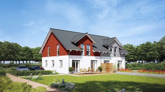 Fertighaus Doppelhaus 35-130