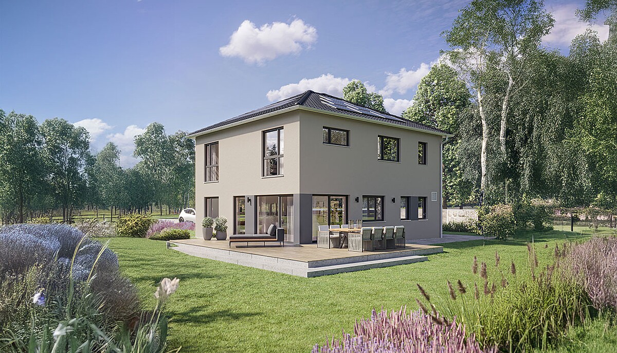 QNG⁺-Line: Fertighaus Villa 165 QNG⁺-Line: Fertighaus Villa 165 - Hanse Haus