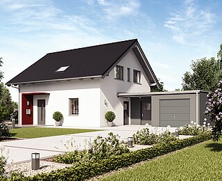 Prefabricated house Variant 35-160: Extension option: Technical room & garage