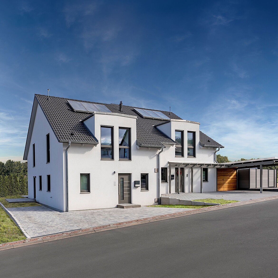 Musterhaus Doppelhaus 35-130 Fertighaus Doppelhaus 35-130 Habichtswald