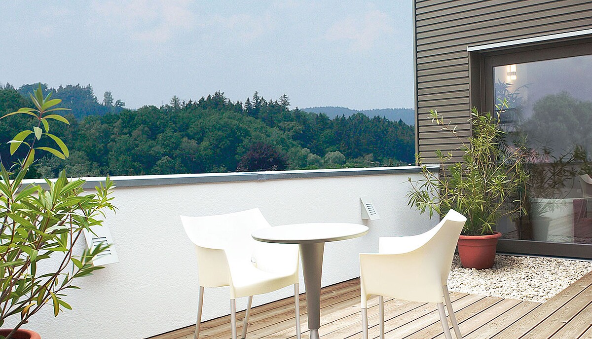 Beispiel Fertighaus Cubus 162: Dachterrasse