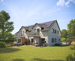 QNG⁺-Line: Doppelhaus 35-125 - Hanse Haus