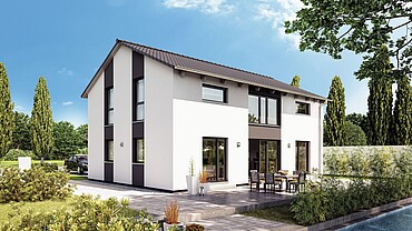 Code: US170 VARIANT - Einfamilienhaus mit Satteldach als Fertighaus von Hanse Haus