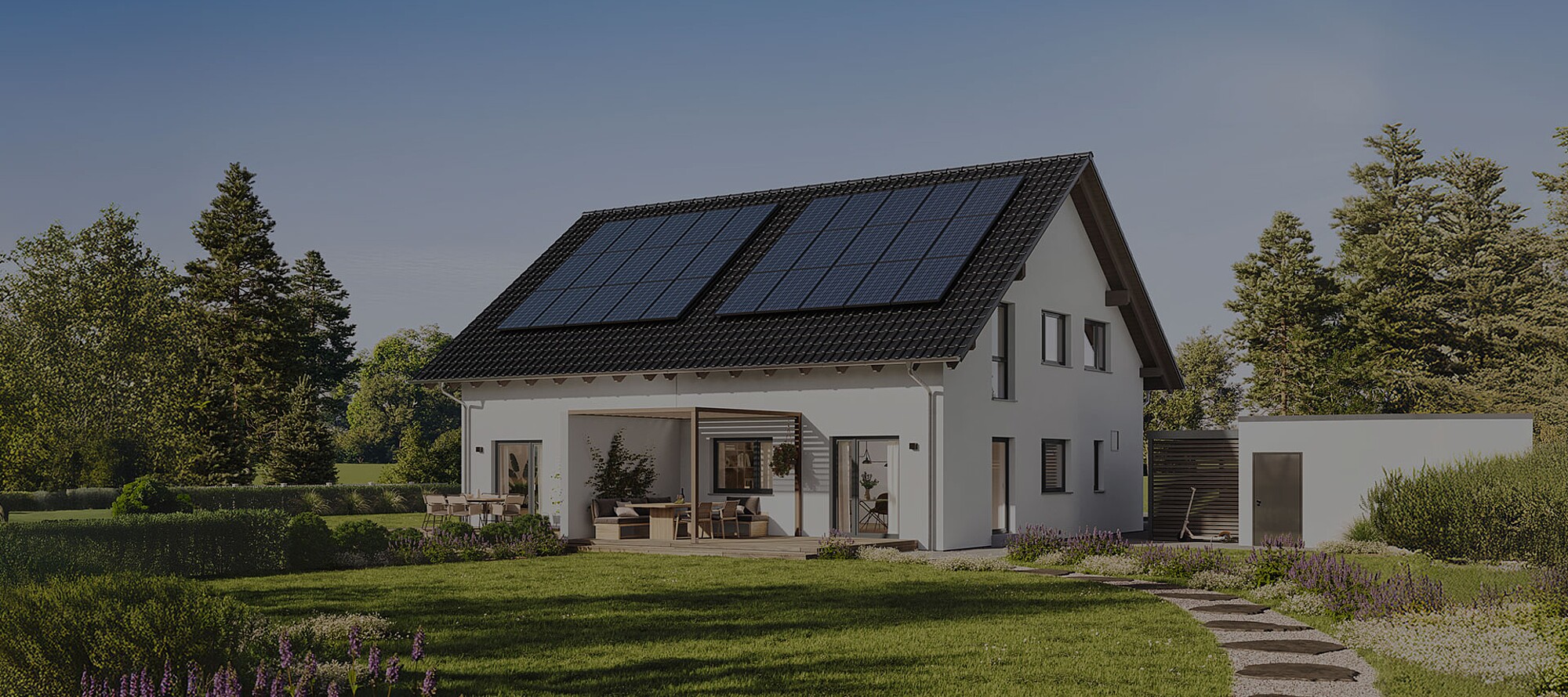 QNG⁺-Line: Fertighaus Doppelhaus 38-124