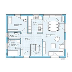 Fertighaus Variant 25-150: Grundriss EG