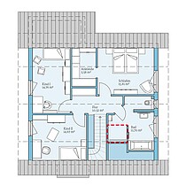 QNG⁺-Line: Variant 35-160: Grundrissoption 1 DG - Hanse Haus