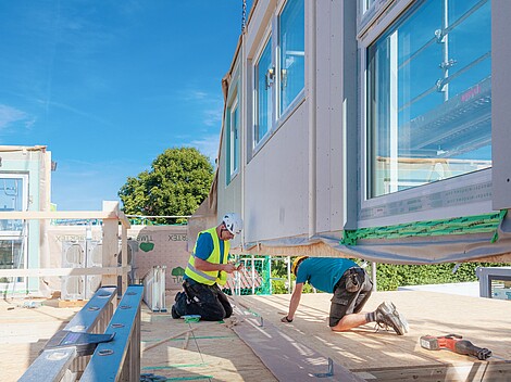 Montage: Wand Fertighaus: Montage Wand