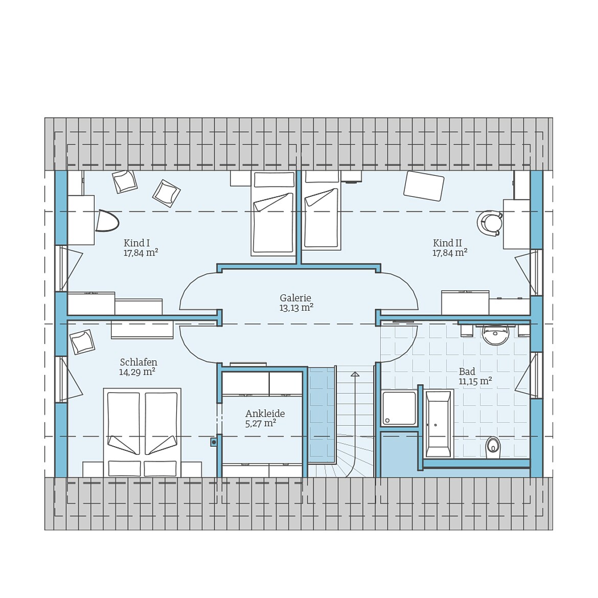 Fertighaus Variant 45-175: Grundriss DG