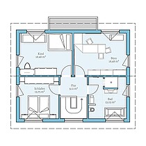 Variant 25-166 Burgoberbach – Musterhaus-Grundriss (DG) Fertighaus Variant 25-166 Burgoberbach: Grundriss DG