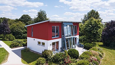 Fertighaus mit Pultdach von Hanse Haus