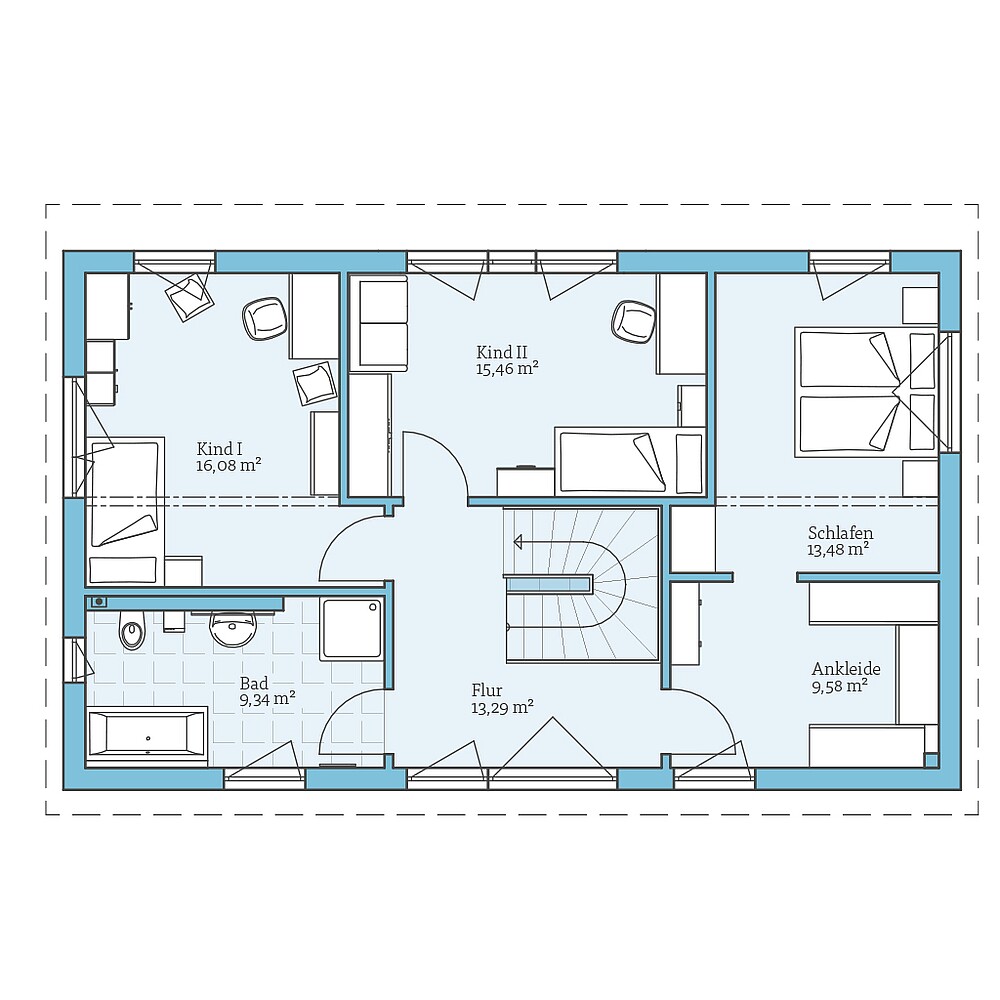 Fertighaus Vita 156: Grundriss OG