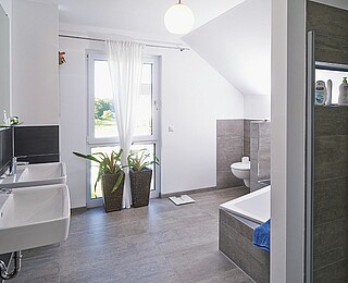 Badezimmer eines Kundenhauses von Hanse Haus