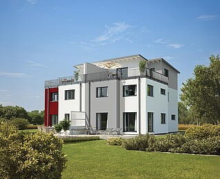 Prefabricated semi-detached house 144 - Hanse Haus Prefabricated semi-detached house 144