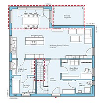 Variant 25-175: Grundrissoption 1 EG - Hanse Haus