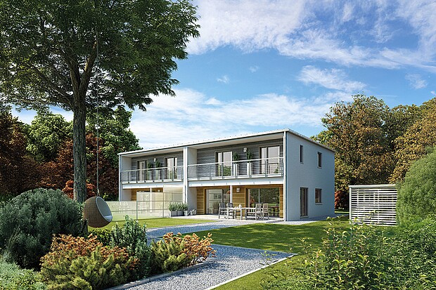 Prefabricated semi-detached house 135