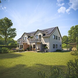 QNG⁺-Line: Doppelhaus 35-125 - Hanse Haus