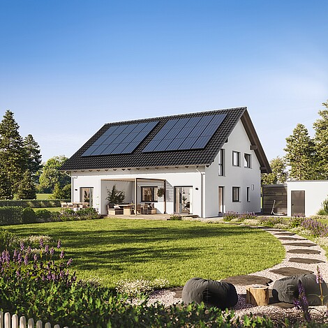 QNG⁺-Line: Doppelhaus 38-124 QNG⁺-Line: Fertighaus Doppelhaus 38-124