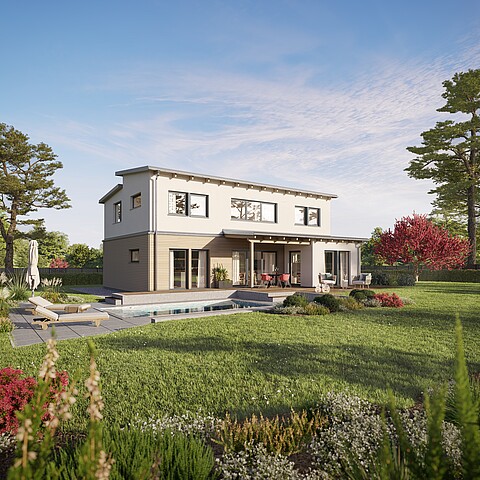 Außenansicht Fertighaus Vita 180 von Hanse Haus