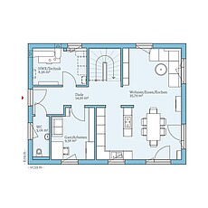 QNG⁺-Line Variant 38-139 – Basisgrundriss (EG) QNG⁺-Line Variant 38-139: Grundriss EG - Hanse Haus