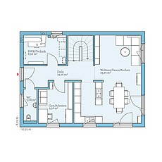 QNG⁺-Line Variant 38-139 – Basisgrundriss (EG) QNG⁺-Line: Variant 38-139: Grundriss EG - Hanse Haus