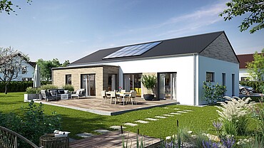 Code: E35UR Fertighaus Bungalow von Hanse Haus