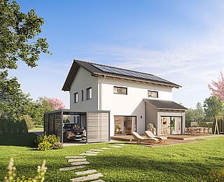 QNG⁺-Line: Prefabricated house Villa 163 - Hanse Haus QNG⁺-Line: Prefabricated house Villa 163