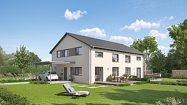 Code: A3NUM Fertighaus Doppelhaus 25-129