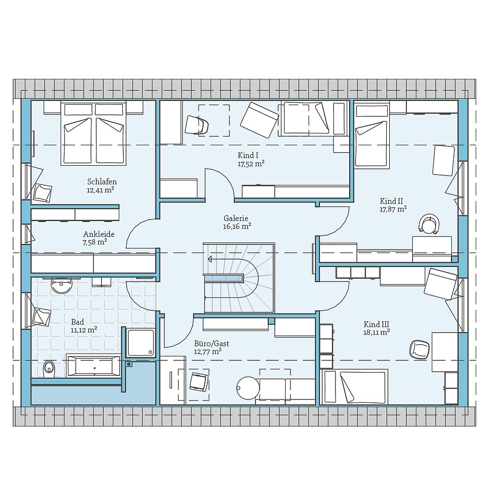 Fertighaus Duo 229: Grundriss DG