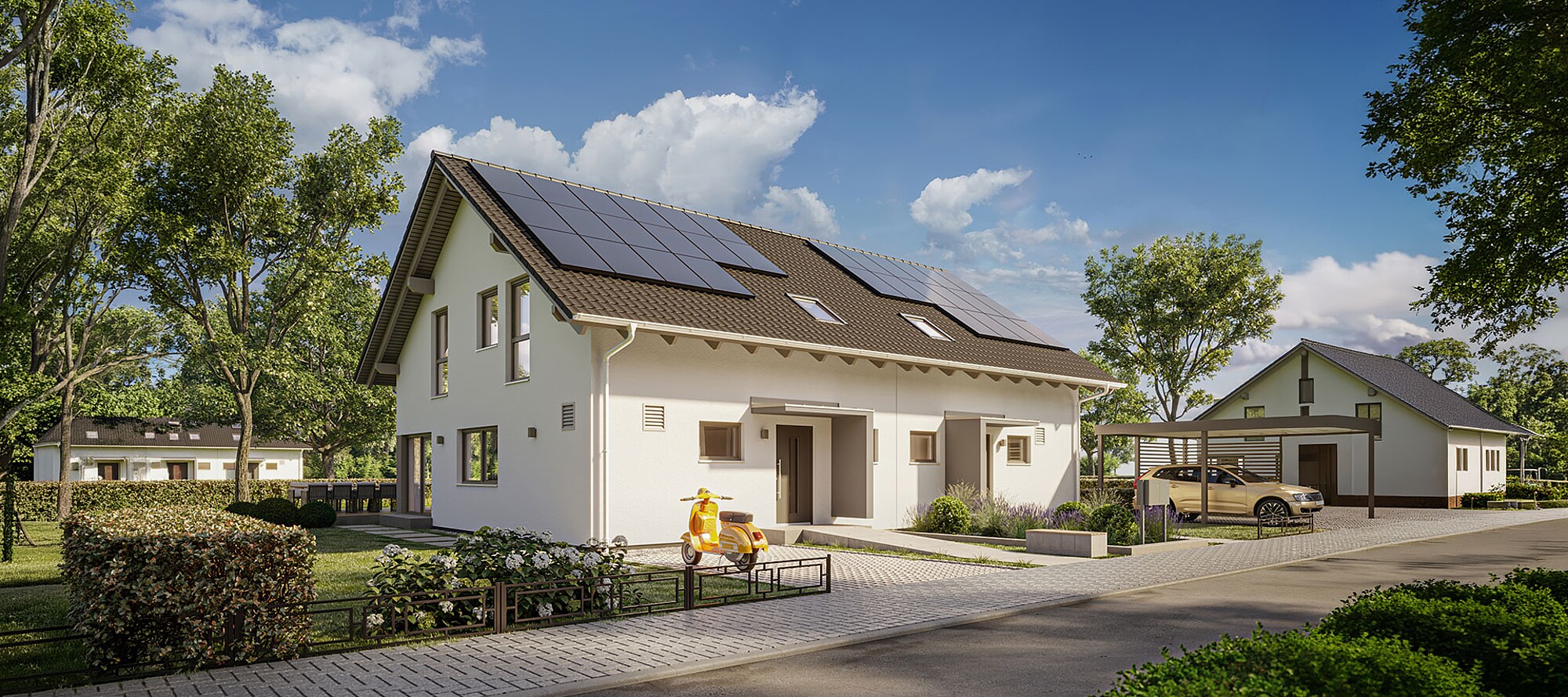 QNG⁺-Line: Doppelhaus 35-142 - Hanse Haus