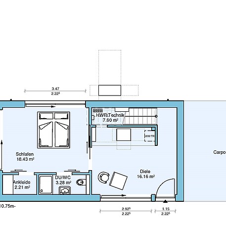 Grundriss (EG) Architektenhaus Archidomus: Grundriss EG