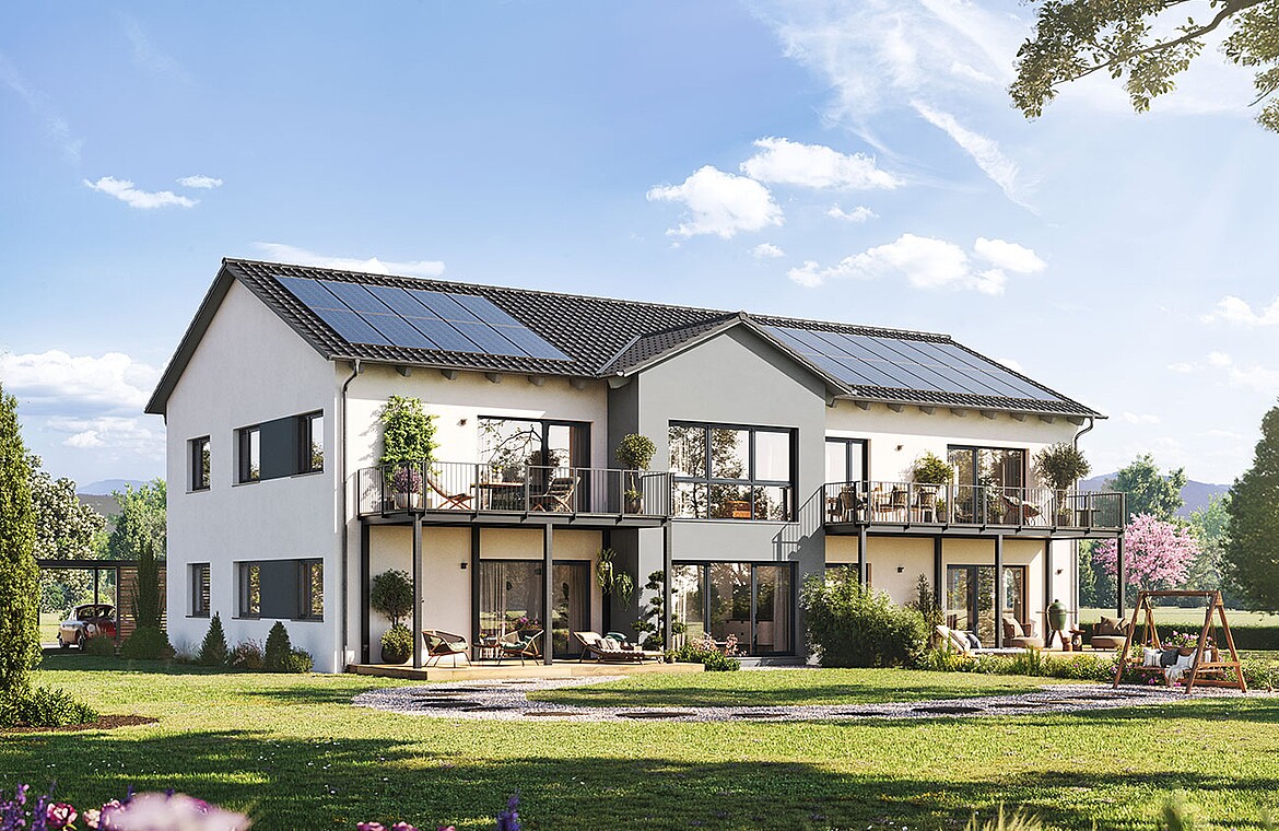 Prefabricated apartment block 4 residential units