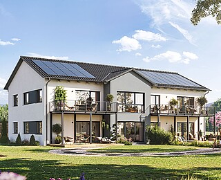 Prefabricated multi-family house 4 residential units - Hanse Haus Prefabricated multi-family house 4 residential units