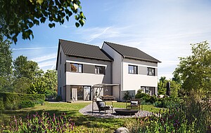 Fertighaus Doppelhaus 164