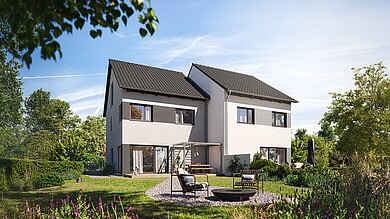 Prefabricated semi-detached house 164
